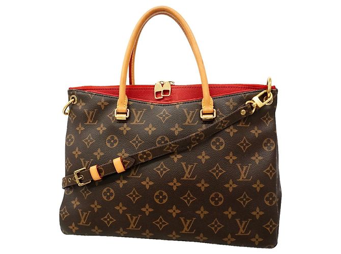 Bolsa Louis Vuitton Monogram Pallas Marrom Fuschia
