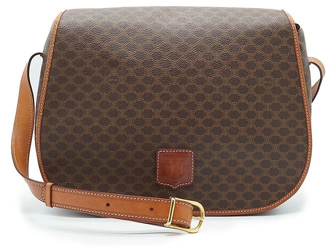 Céline Bolsa Messenger Macadam Marrom