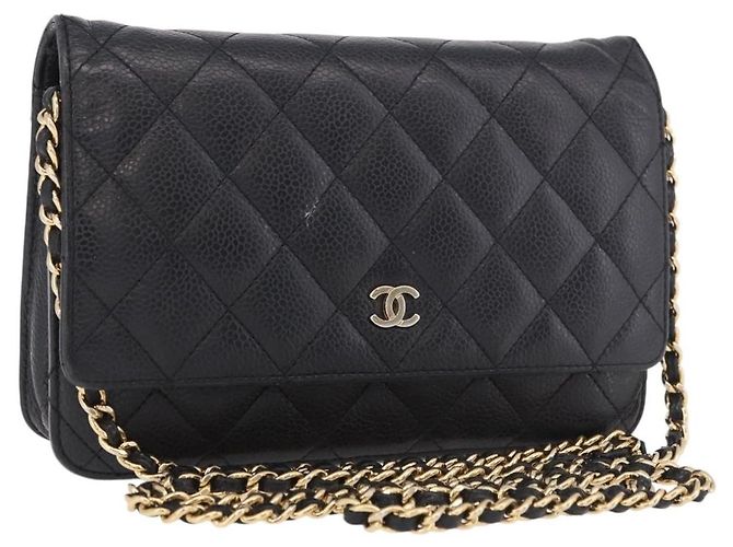 Chanel Brilliant Wallet on Chain Quilted Patent Nero