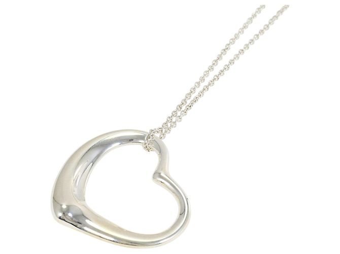 Autre Marque Tiffany & Co. Open Heart Large Silberkette