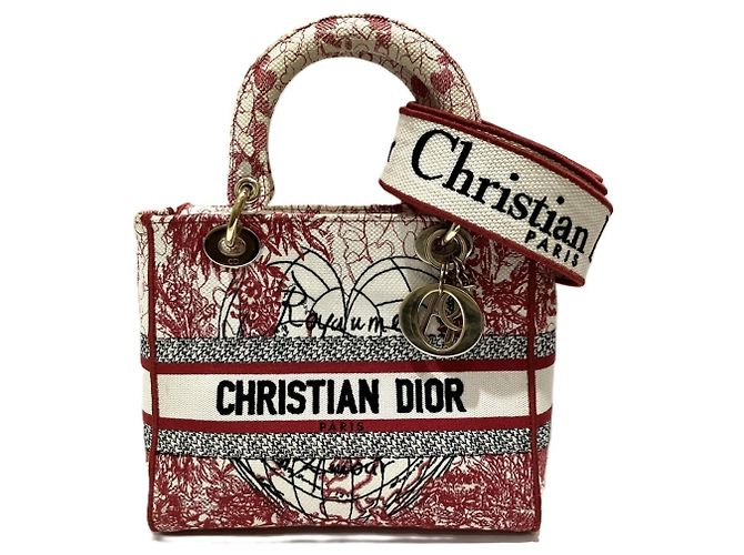 Bolso Christian Dior Lady Delight Medium Roja