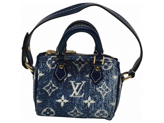 Louis Vuitton Bijou Sac Micro Speedy Keychain Bleu