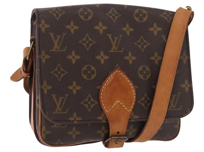 Pochette Louis Vuitton Flore Saumur en toile Monogram perforée Marron