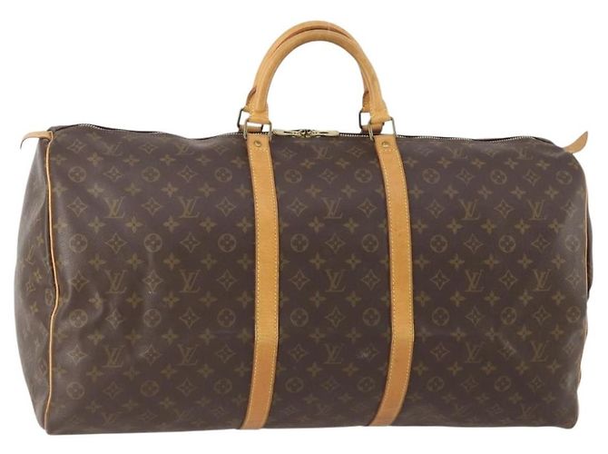 Louis Vuitton Keepall Monogram Canvas 60 Castaño
