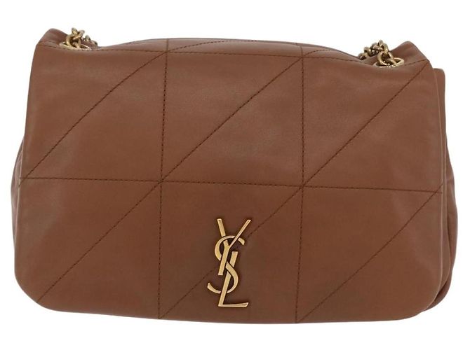 Autre Marque Saint Laurent Jamie 4.3 Quilted Leather Mini Marrom
