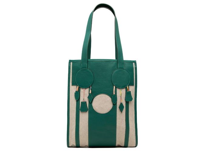 Hermès Sac cabas Hermes Petit H Dreamcatcher Beige Vert