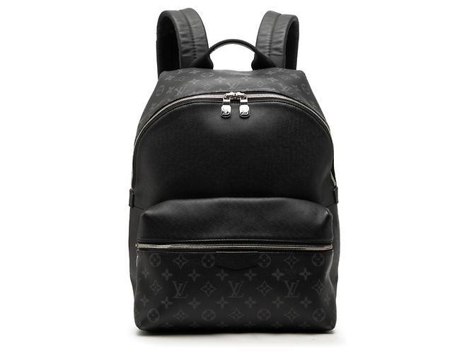 Louis Vuitton Monogram Eclipse Taiga Discovery Backpack Black