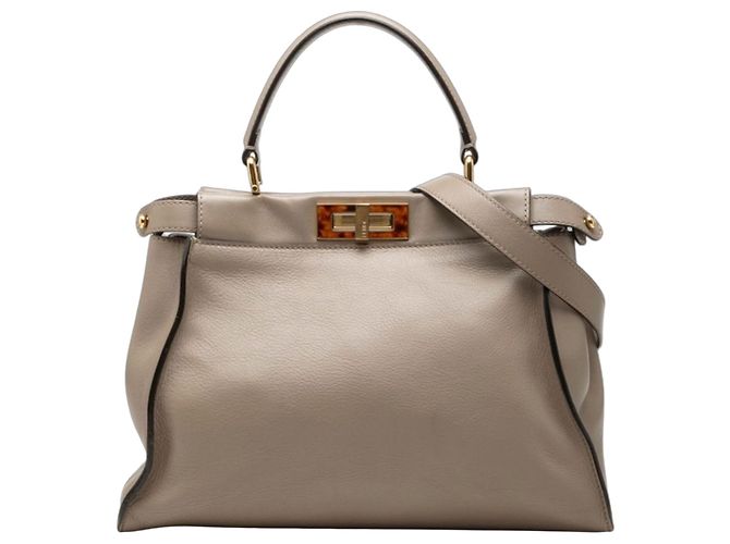 Fendi Peekaboo Medium Handbag Beige