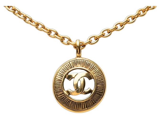 Collana a catena rotonda Chanel Coco Mark D'oro