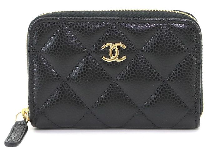 Timeless Portamonete con zip Chanel Matelassé Classic Nero