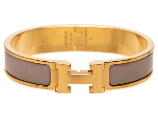 Bracelet Hermès Click H PM Doré Gris