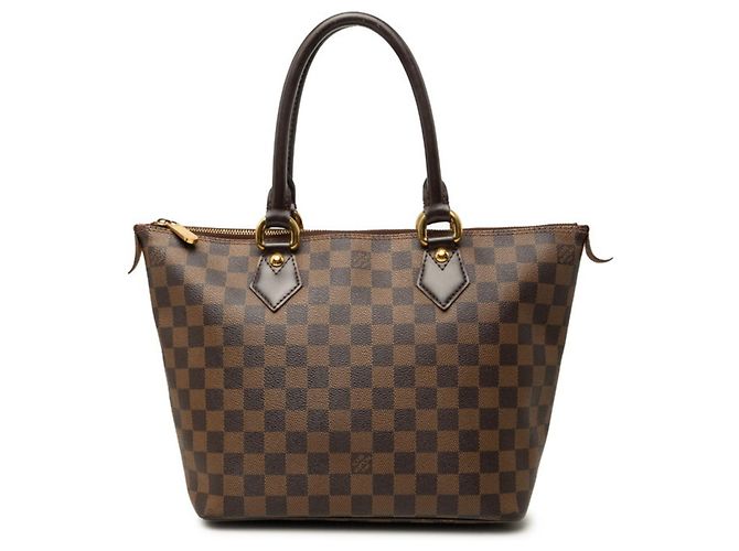 Sac cabas Louis Vuitton Damier Saleya PM Marron