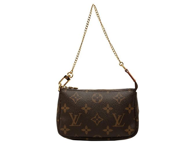 Louis Vuitton Monogram Mini Pochette Accessoires Marrone