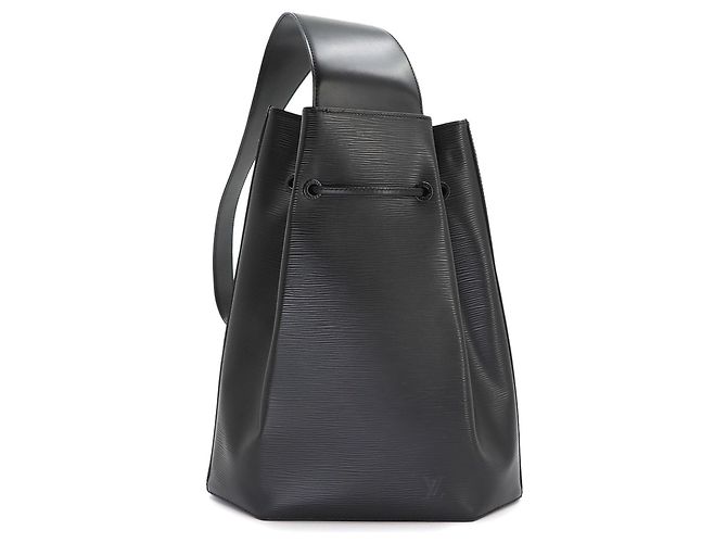 Louis Vuitton Epi Leather Shoulder Bag Black