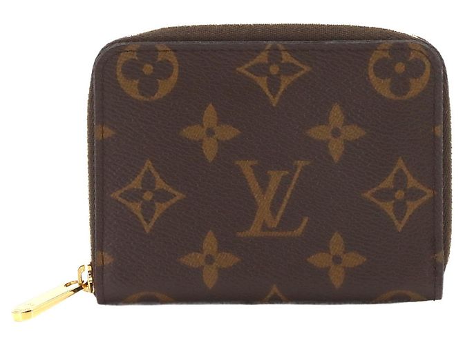 Monedero Zippy Monogram Louis Vuitton Castaño Monograma