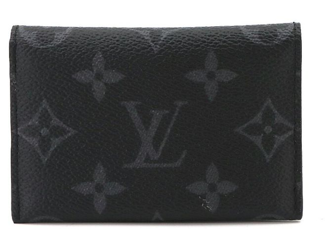 Louis Vuitton Monogram Eclipse Card Case Schwarz Grün Monogramm
