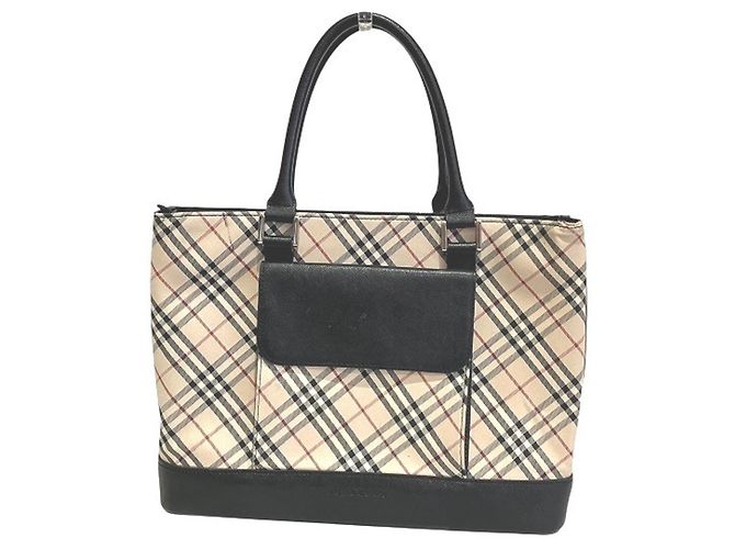Borsa Burberry Nova Check Canvas x Leather Beige