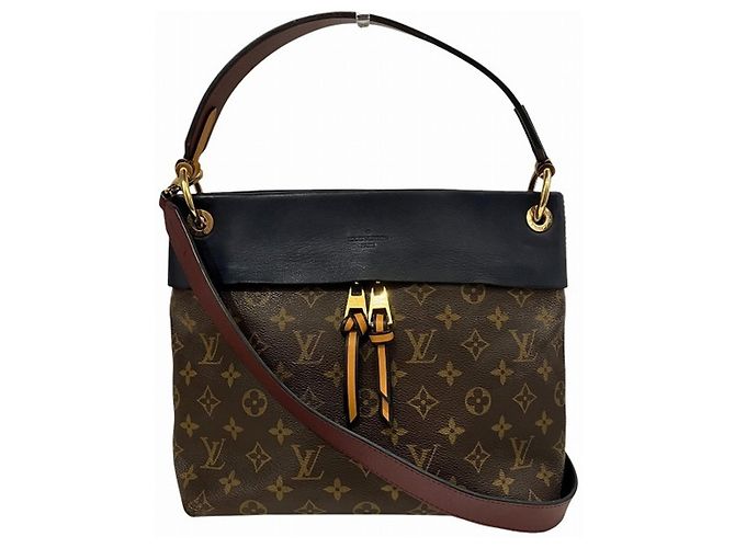 Sac à main Louis Vuitton Monogram Tuileries Besace Marron Bleu Marine Monogramme