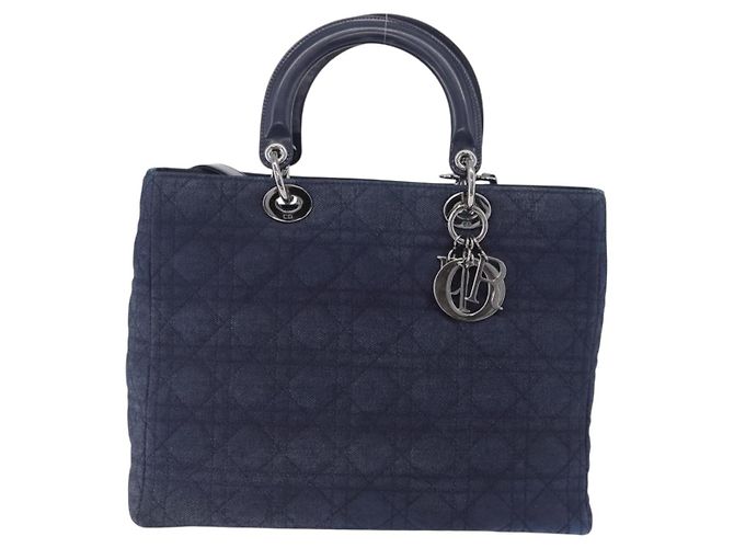 Christian Dior Lady Dior Denim Medium Blu