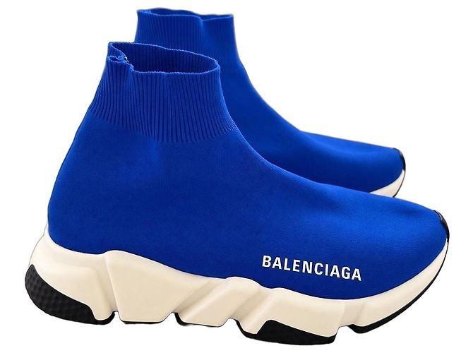 Balenciaga Speed Trainer Sneaker Blau