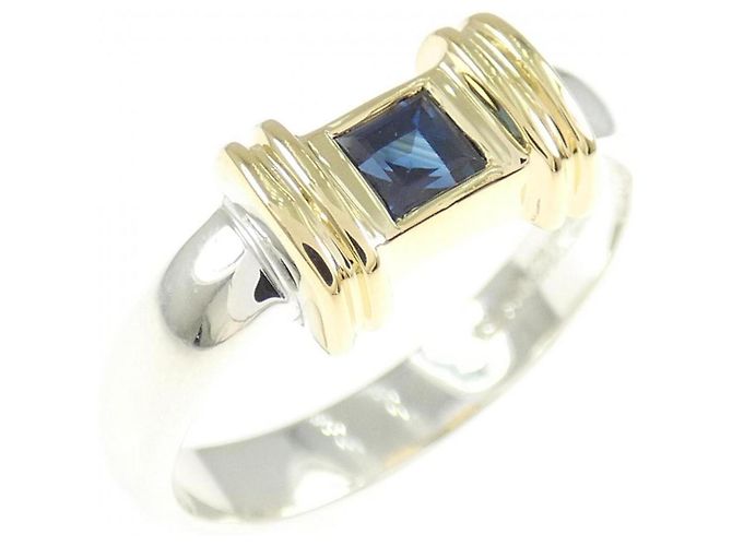 Autre Marque Anillo de zafiro Tiffany & Co. Plata Dorado
