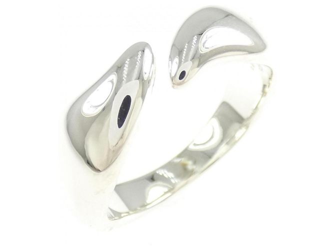 Autre Marque Tiffany Feather Ring Silver 925 Silvery