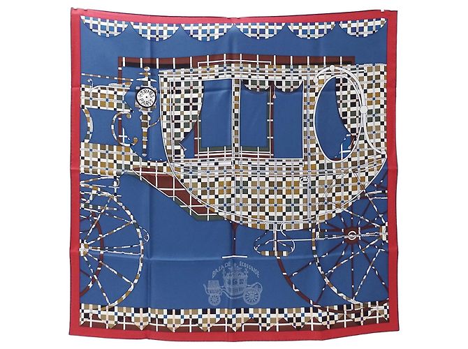 Foulard di seta blu Hermès
