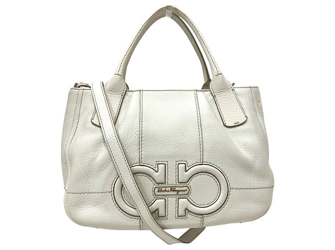 Bolsa de ombro em couro usada Salvatore Ferragamo