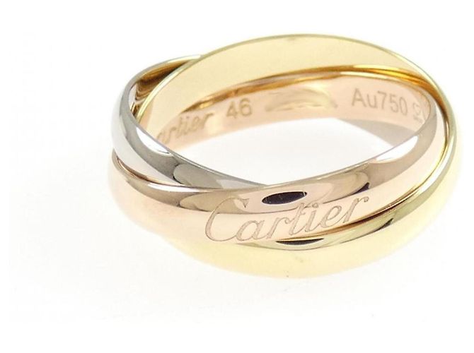 Anello Cartier Trinity in oro rosa bianco e giallo 18K D'oro