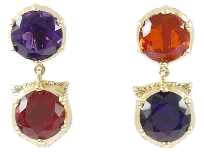 Pendientes de botón Gucci en oro amarillo 18K Dorado