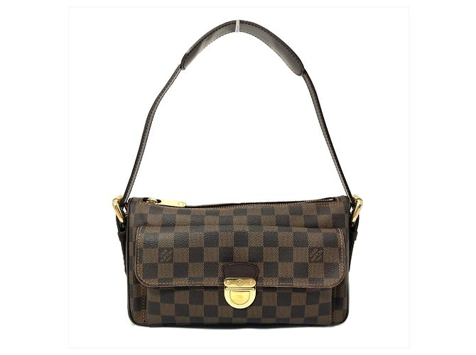 Bolsa de Ombro Louis Vuitton Ravello GM Marrom Damier ebene