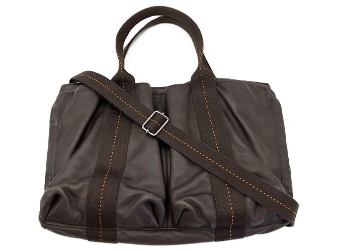 Hermès Borsa a tracolla orizzontale Hermes Caravan Marrone