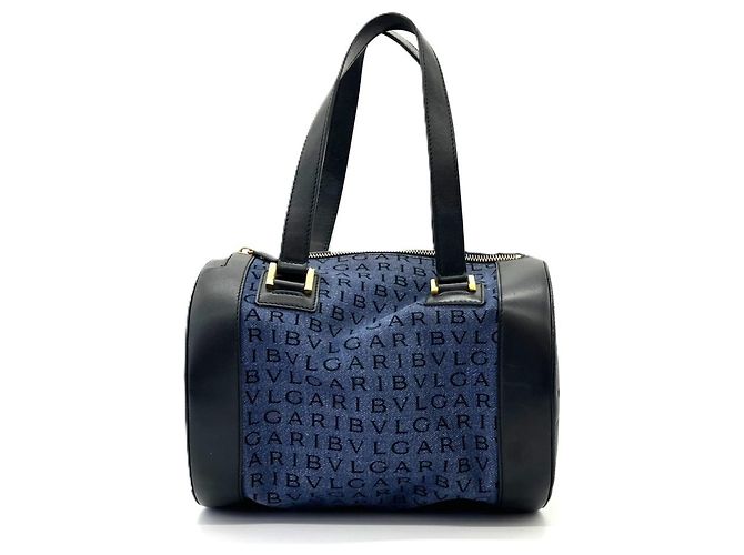 Bulgari Bvlgari B.zero1 Denim Mini Boston Drum Bag