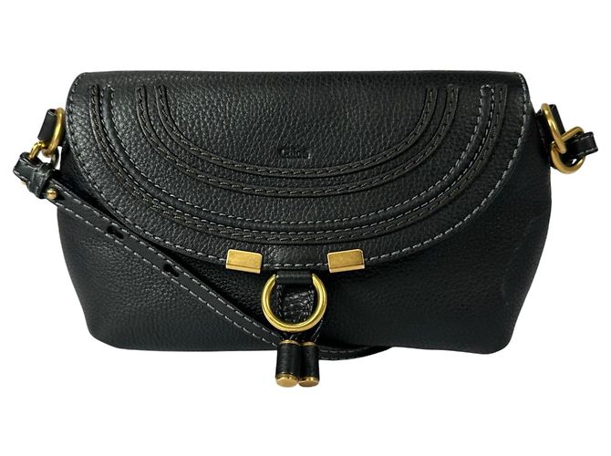 Chloé Stitch Mini Schultertasche Schwarz