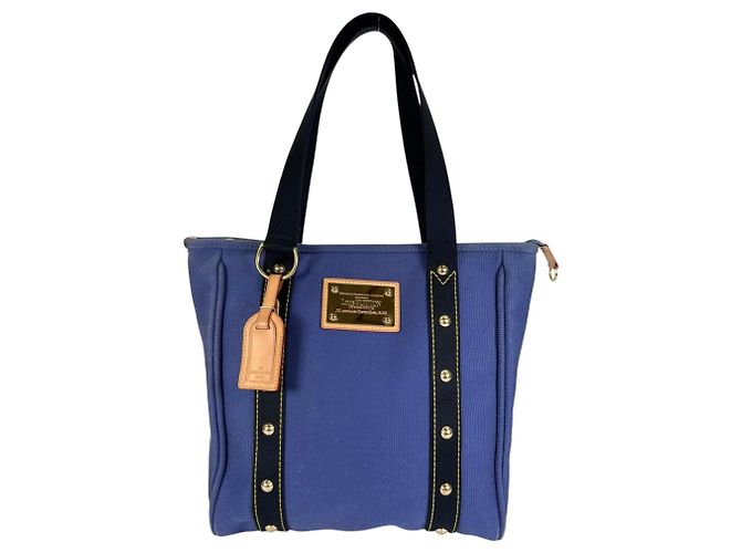 Sac Cabas MM Antigua Louis Vuitton Noir Bleu
