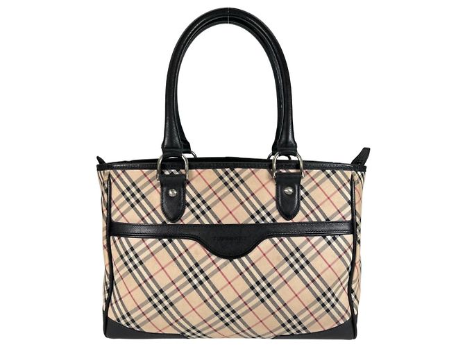 Bolsa Burberry Nova Check Preto Bege
