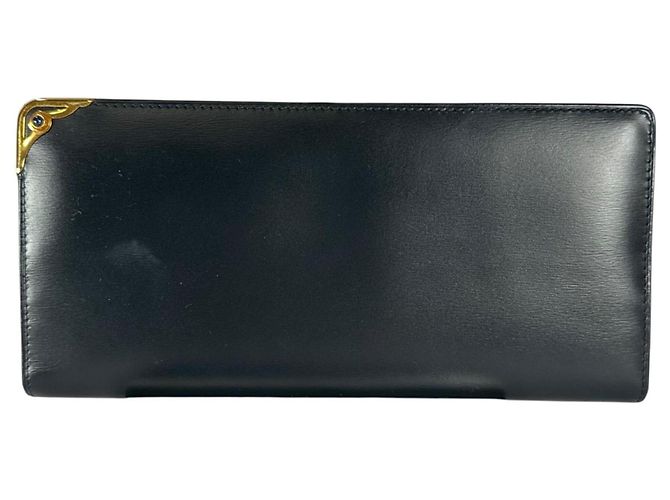 Cartier Sapphire Line Long Wallet Black