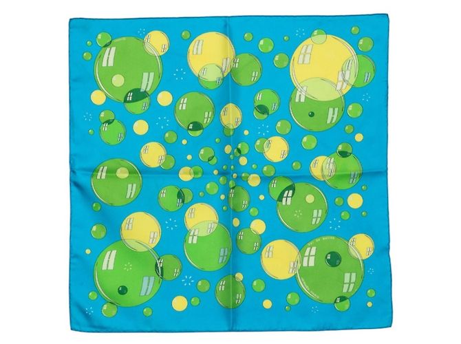 Hermès Lenço Hermes Carre 42 Bal de Bulles Laranja