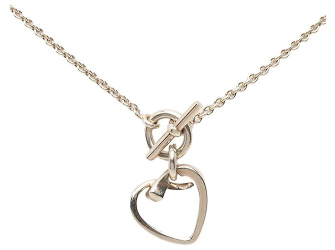 Hermès Collier pendentif cœur Clou de Forge Hermes Argenté