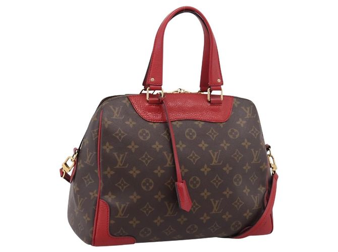 LOUIS VUITTON Monogram Retiro PM Handtasche 2way Rot M50057 LV Auth ep16305A Monogramm