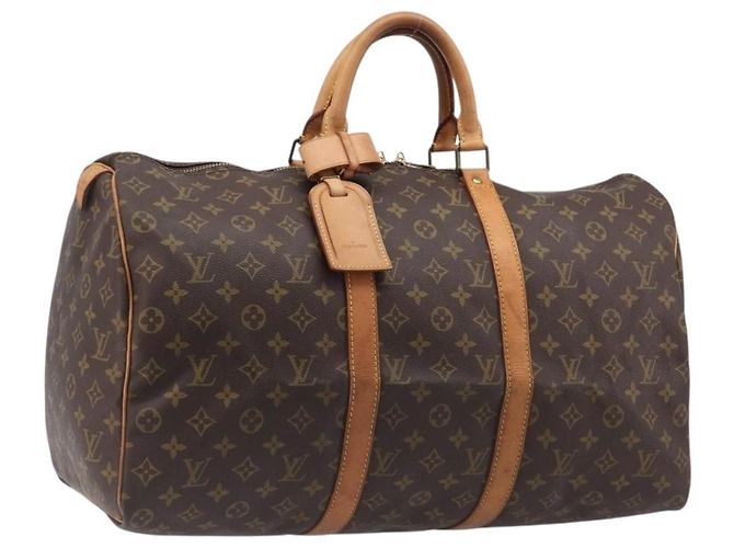 LOUIS VUITTON Monogram Keepall 50 Boston Bag M41426 LV Auth BA15561A Monogramme
