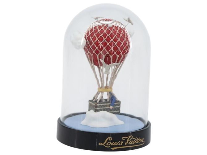 LOUIS VUITTON Almaero Snow Globe Glass Red Blue LV Auth 205963