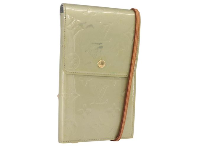 LOUIS VUITTON Monogram Vernis Walker Wallet Gris M91031 LV Auth ep16063