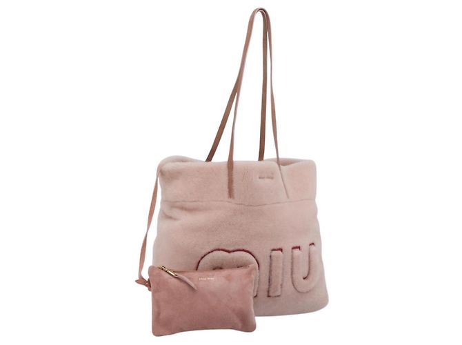 Bolsa de Ombro Miu Miu Pele Rosa Auth ka6494V
