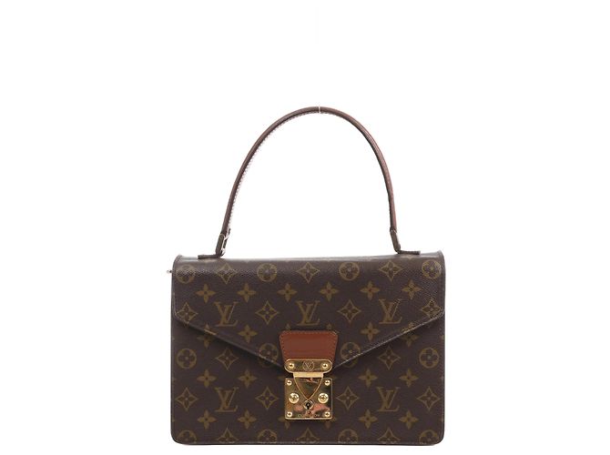 Borsa a mano Louis Vuitton Concorde Monogram in marrone Rosso