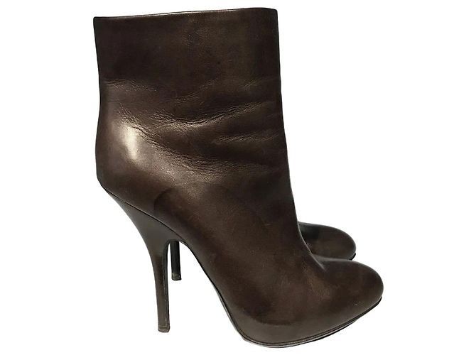 Botas Lanvin marrones T.37,5 Negro
