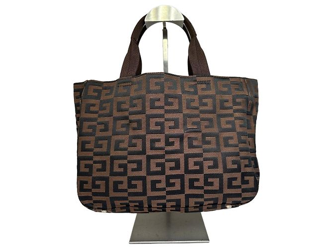 Sac cabas Vintage Givenchy 4G Canvas Fin 1990s Brown Black Marron