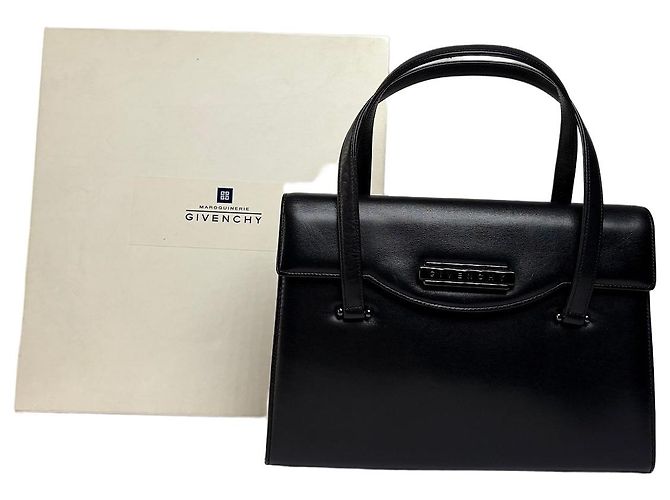 Vintage Givenchy Structured Top-Handle Bag Late 1990s Black