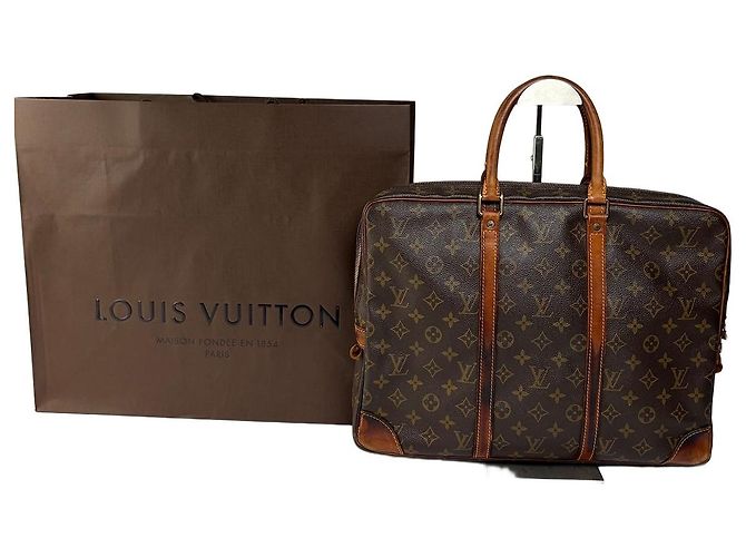 Mallette structurée Vintage Louis Vuitton Monogram Canvas 2005 Brown Marron