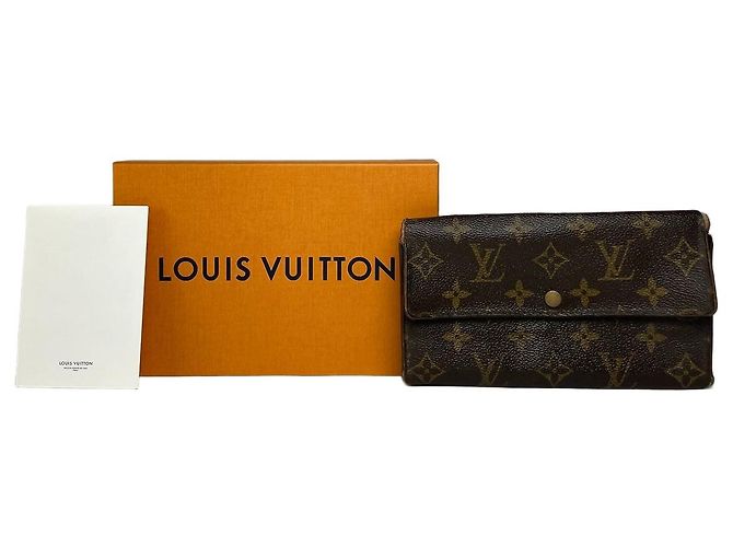 Vintage Louis Vuitton Monogram Canvas Bifold Wallet 2000 Brown